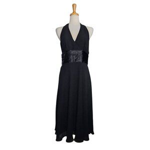 Style & Co Black Halter Dress Womens Size 14 Y2K Cocktail
